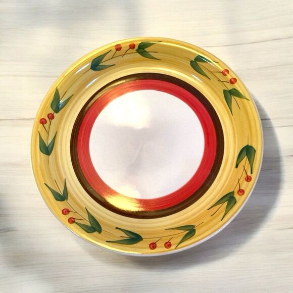 ROYAL NORFOLK 10 1/2" Dinner Plates w/ Red Cherries & Green Leaves - Picture 5 of 5